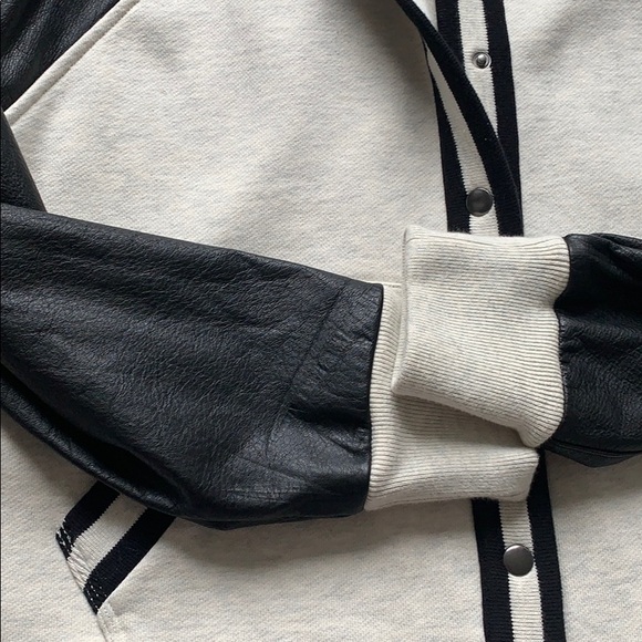 Bomber Jacket Leather Sleeves - Picture 5 of 8